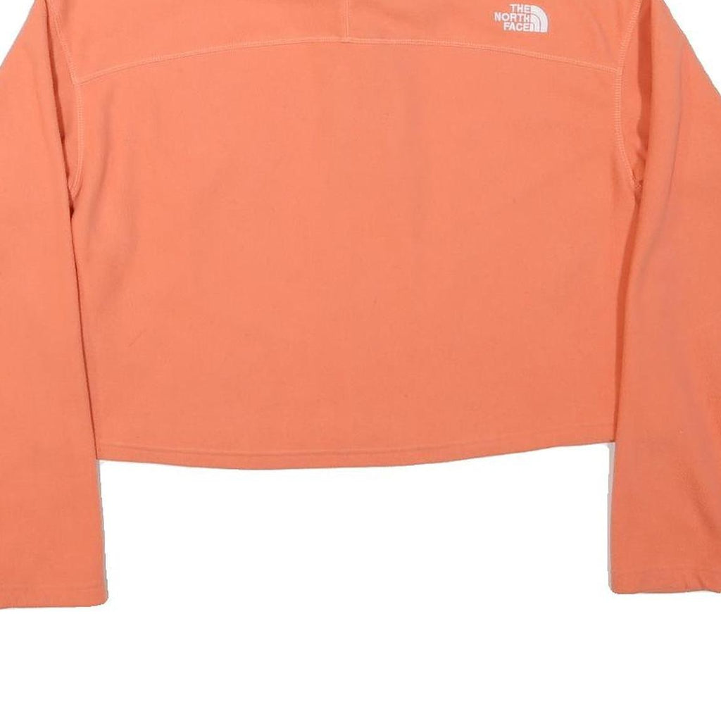 THE NORTH FACE Womens Coral Orange Plain Pullover Jumper Crew Neck L Soft