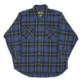FIELD & STREAM Mens Blue & Black Check Shirt 2XL Cotton Blend Casual Long Sleeve