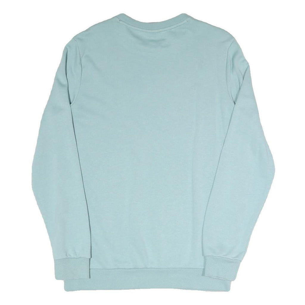 PUMA Mens Blue Crew Neck S Cotton Blend Sweatshirt Pullover Casual Wear