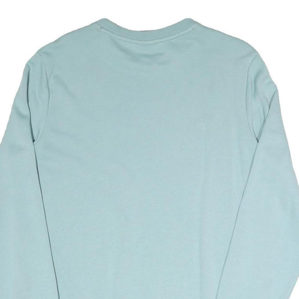 PUMA Mens Blue Crew Neck S Cotton Blend Sweatshirt Pullover Casual Wear