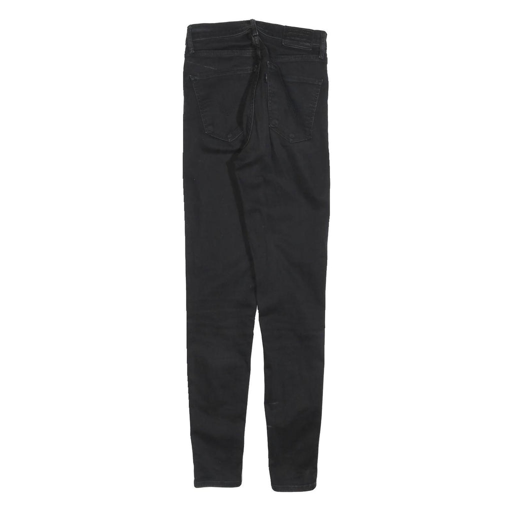 LEVI'S Womens Slim Black Denim Jeans W26 L30 Stretch Comfort Zip Fastening