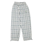 WHAT Womens Polyester Blend White & Grey Relaxed Drawstring Trousers W22 L25