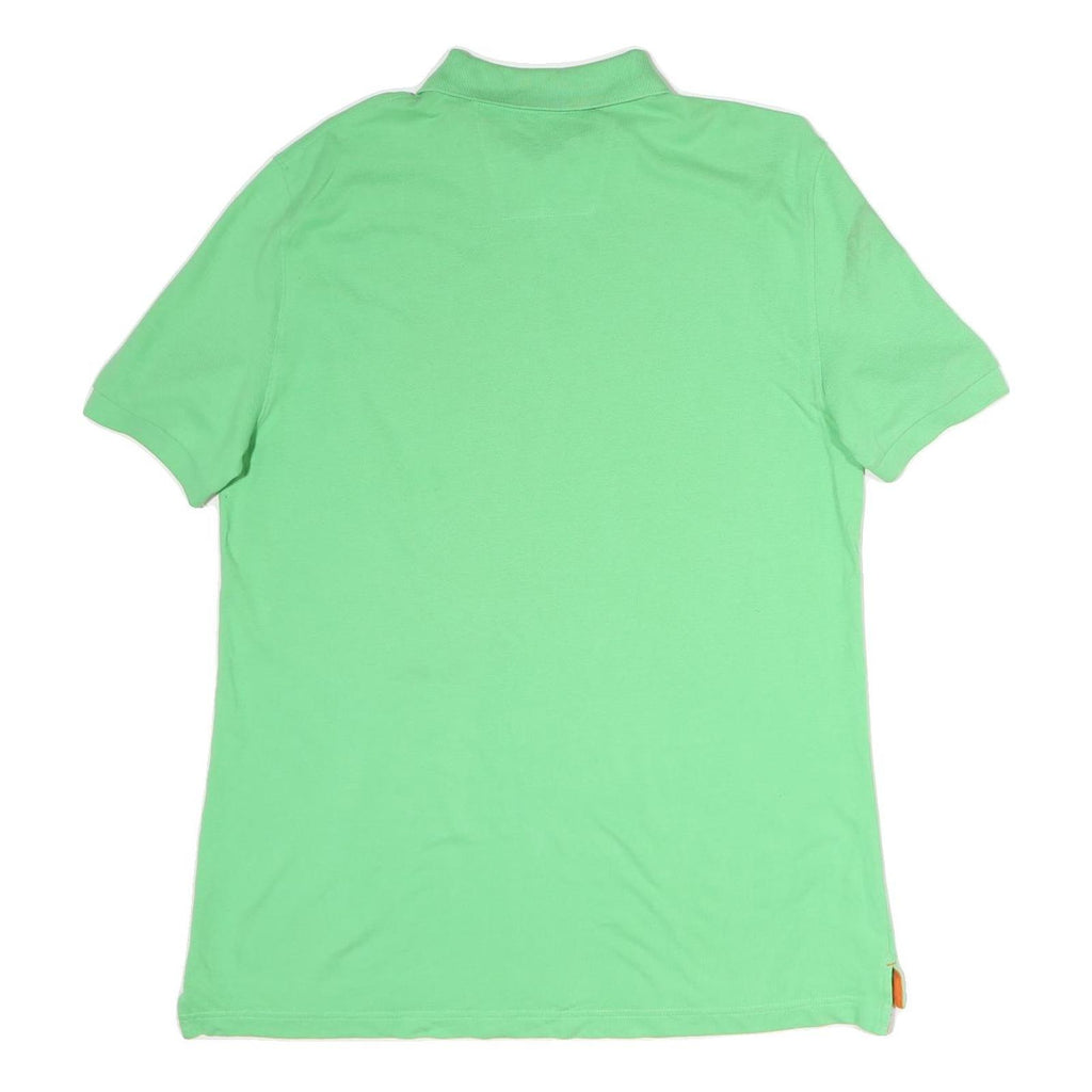 NAUTICA Mens Green & Orange Short Sleeve Plain L Cotton Polo Shirt Casual Summer