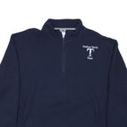 RUSSELL ATHLETIC Mens Blue Nashua North Titans 1/4 Zip Sweatshirt XL Cotton