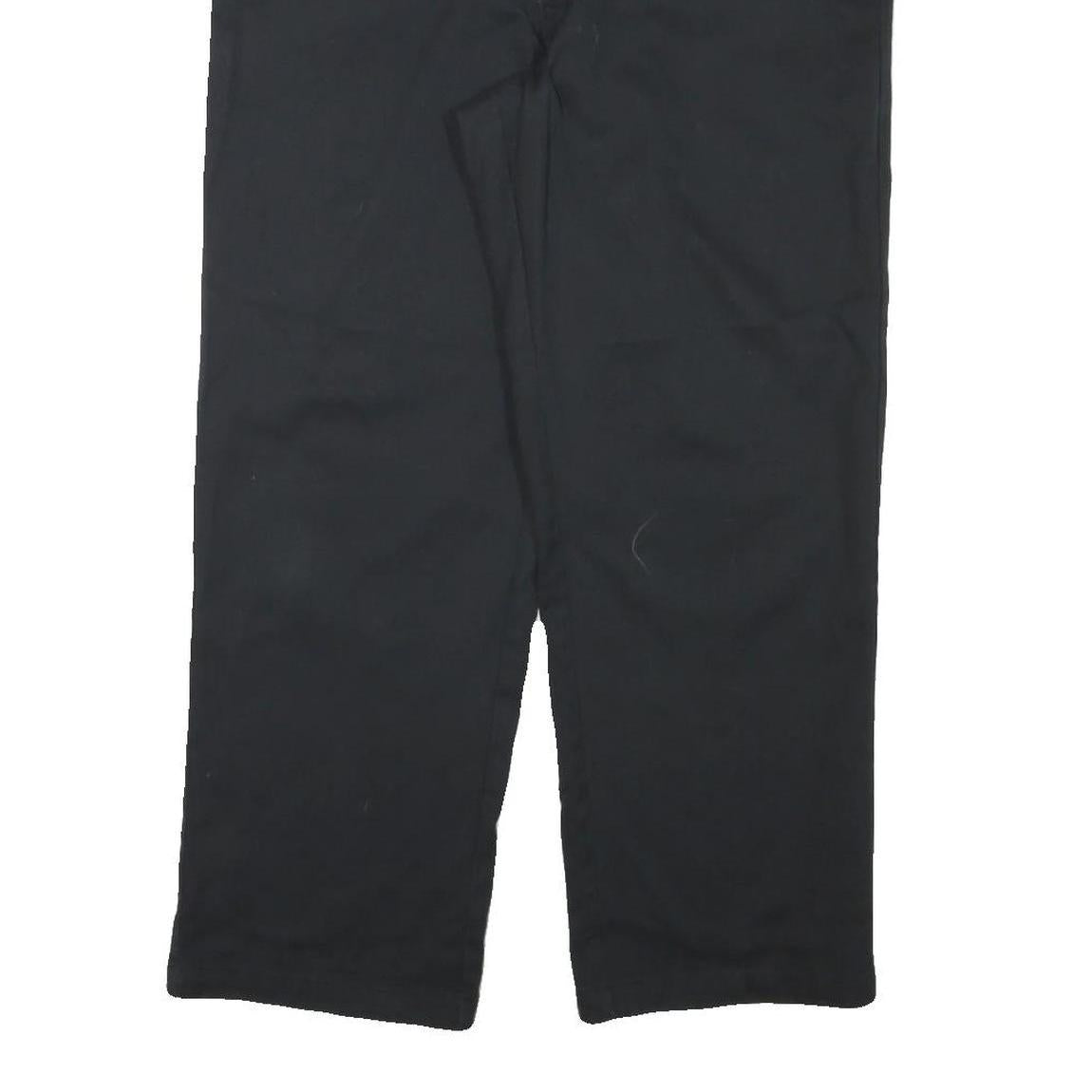 DICKIES Mens Cotton Blend Black Regular Straight Trousers W36 L27 Workwear Zip