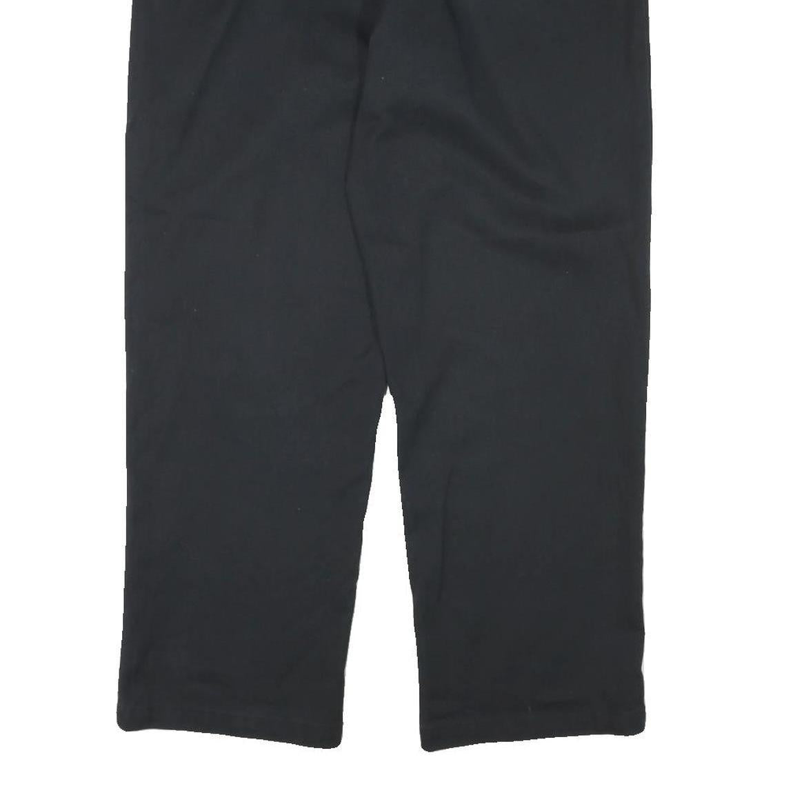 DICKIES Mens Cotton Blend Black Regular Straight Trousers W36 L27 Workwear Zip