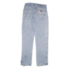 DICKIES Mens Regular Fit Blue Denim Jeans W30 L34 Zip Closure Classic Style