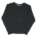 CHAMPION Mens Black S Crew Neck Sweatshirt Classic Logo Embroidered Cotton Blend