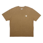 CARHARTT Mens Brown Pocket T-Shirt L Short Sleeve Crew Neck Classic Cotton Blend