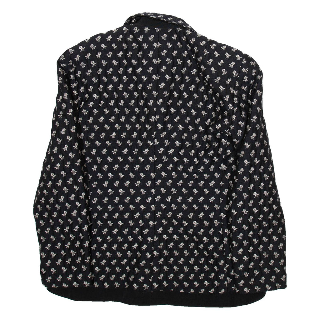 BUGATTI Womens Overcoat Jacket Black Wool Floral M