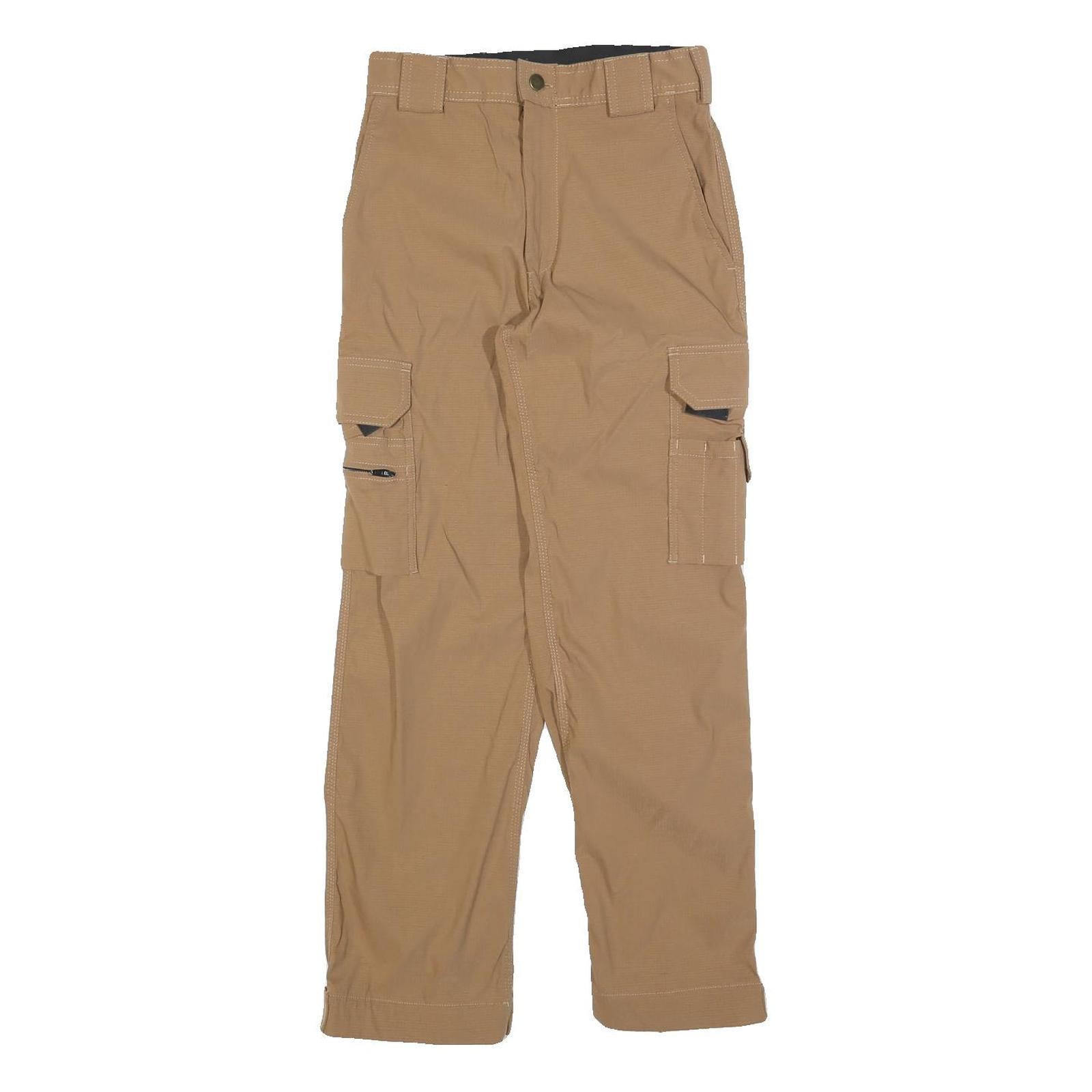 BELTUS Womens Beige Polyester Blend Regular Cargo Trousers W26 L28 Utility Zip