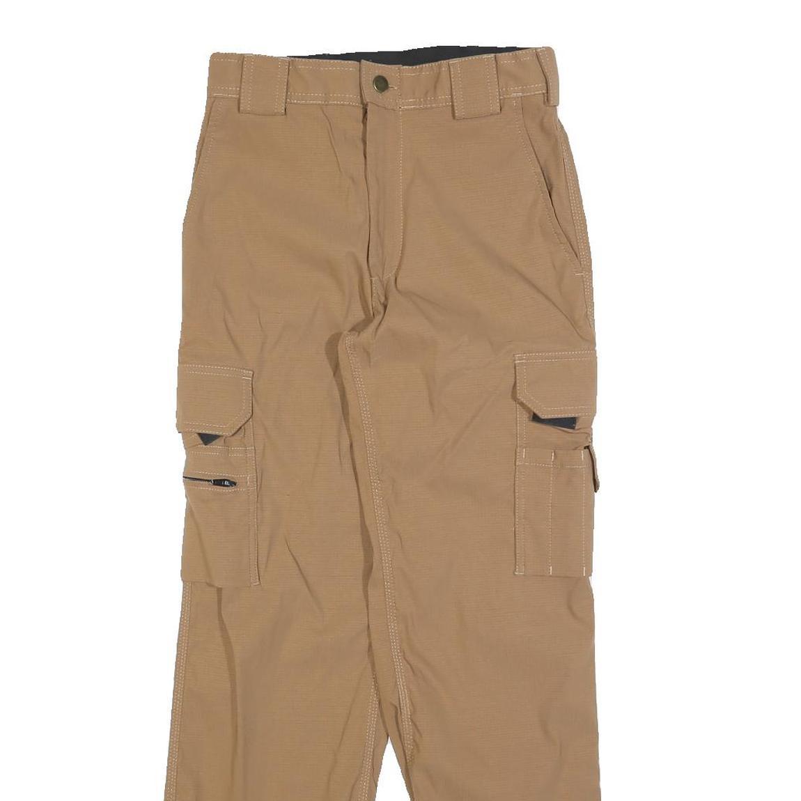 BELTUS Womens Beige Polyester Blend Regular Cargo Trousers W26 L28 Utility Zip