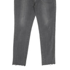 LEVI'S Womens Regular Fit Skinny Black Denim Raw Hem Jeans W28 L27