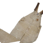 CARHARTT Mens Beige Cotton Dungarees Loose Workwear Size L W38 L29 Sturdy