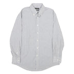 LAUREN RALPH LAUREN Mens Blue Striped Shirt L Cotton Button Down Formal