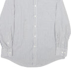 LAUREN RALPH LAUREN Mens Blue Striped Shirt L Cotton Button Down Formal