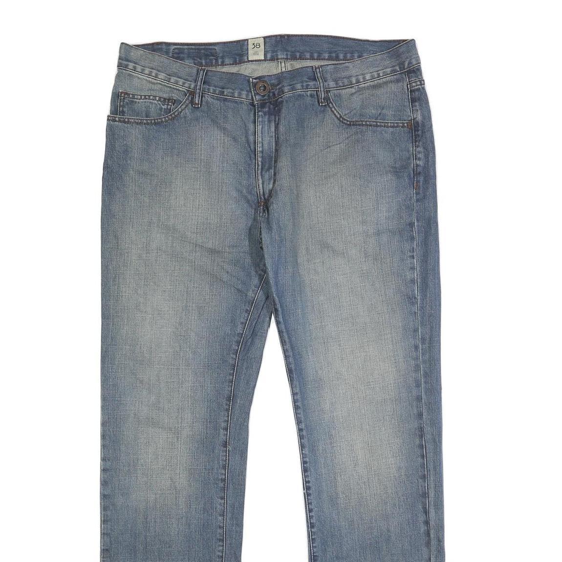 VOLCOM Mens Jeans Blue Regular Straight Denim Light W38 L34 Classic Casual