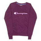 CHAMPION Womens Sweatshirt Purple Crew Neck XS