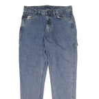 KARL KANI Mens Jeans Blue Regular Straight Denim Medium W36 L33 Logo Embroidery