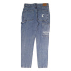 KARL KANI Mens Jeans Blue Regular Straight Denim Medium W36 L33 Logo Embroidery