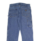DICKIES Mens Relaxed Blue Denim Jeans W36 L32 Workwear Utility Zip