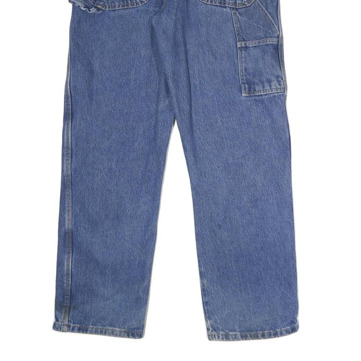 DICKIES Mens Relaxed Blue Denim Jeans W36 L32 Workwear Utility Zip