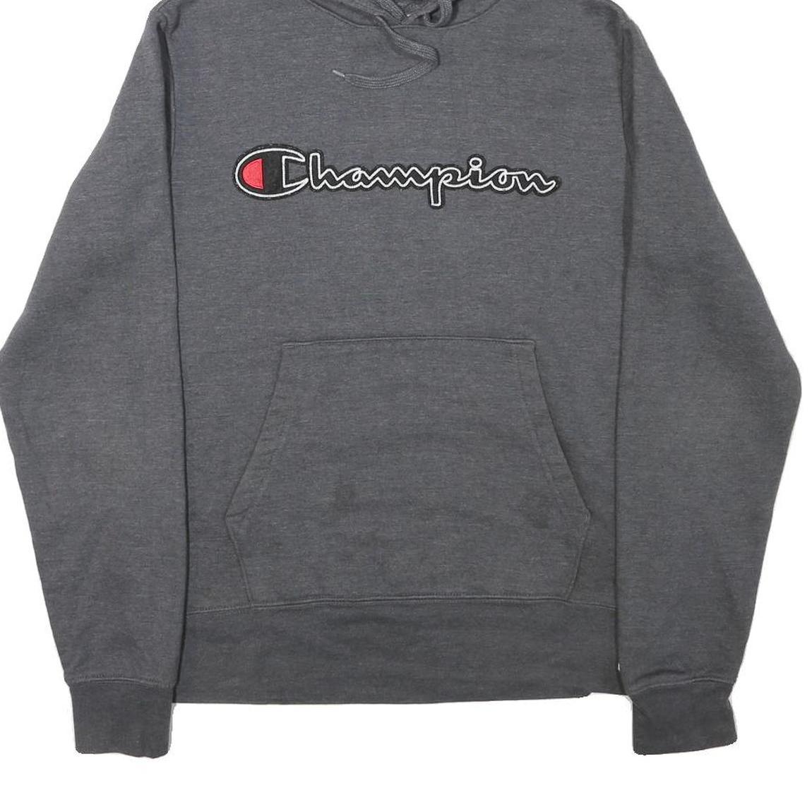 CHAMPION Mens Grey Pullover Hoodie S Cotton Blend Casual Sportswear
