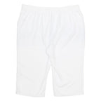 PAPAYA Womens White Relaxed Straight Woven Trousers W40 L19 Drawstring Waist