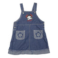 Girls Blue Denim Betty Boop Cotton Blend Pinafore Dress Sleeveless 9Y