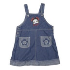 Girls Blue Denim Betty Boop Cotton Blend Pinafore Dress Sleeveless 9Y