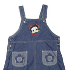 Girls Blue Denim Betty Boop Cotton Blend Pinafore Dress Sleeveless 9Y