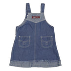 Girls Blue Denim Betty Boop Cotton Blend Pinafore Dress Sleeveless 9Y