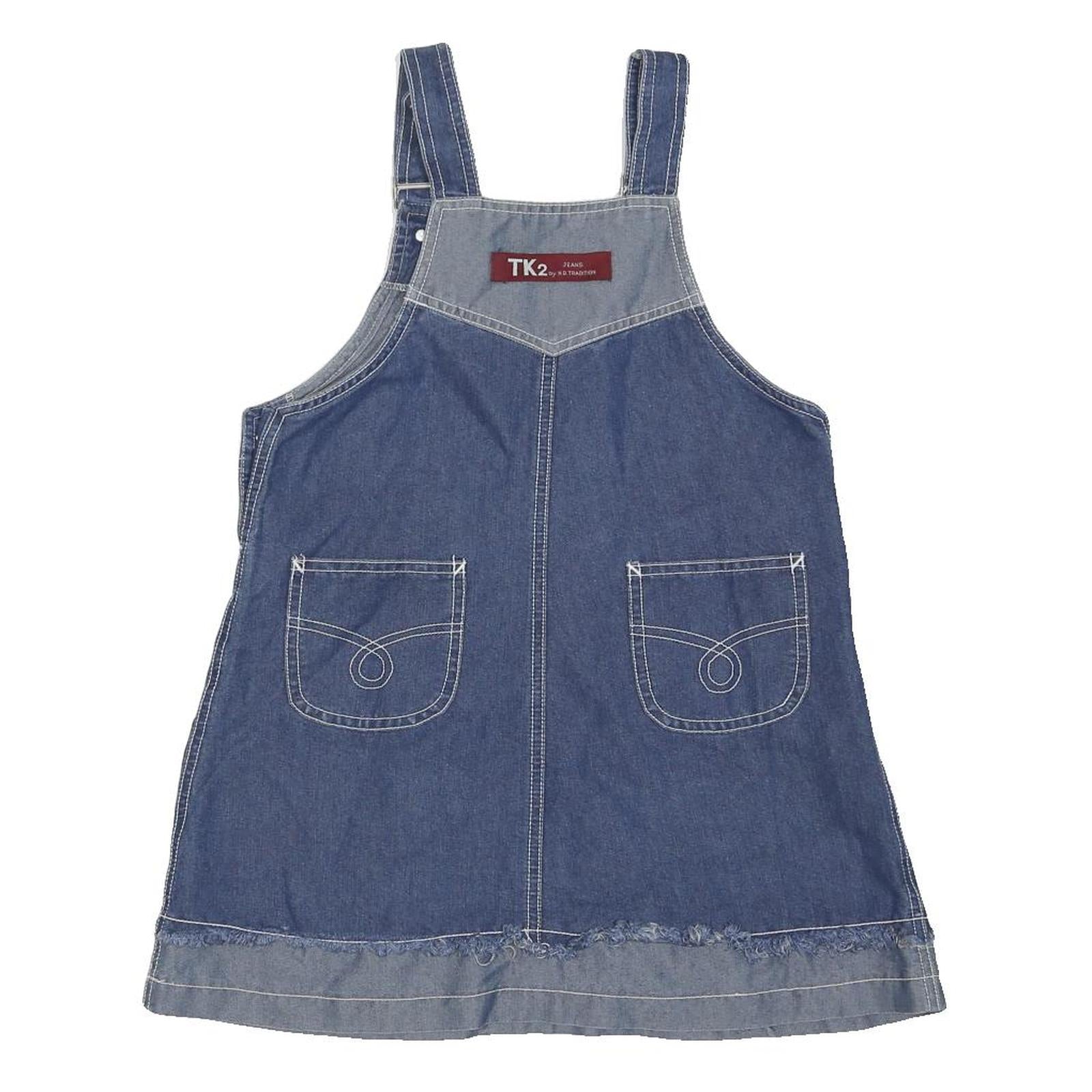 Girls Blue Denim Betty Boop Cotton Blend Pinafore Dress Sleeveless 9Y