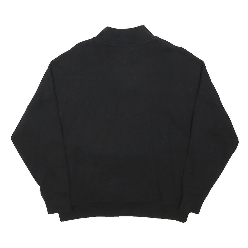 CALVIN KLEIN JEANS Womens Black Cotton Blend Pullover Sweatshirt S Logo Print