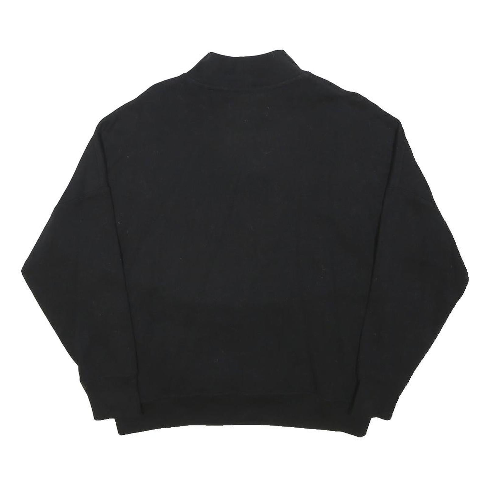 CALVIN KLEIN JEANS Womens Black Cotton Blend Pullover Sweatshirt S Logo Print