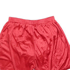 ADIDAS Mens Shorts Red White Casual M W28 Polyester Blend Sports Logo Design