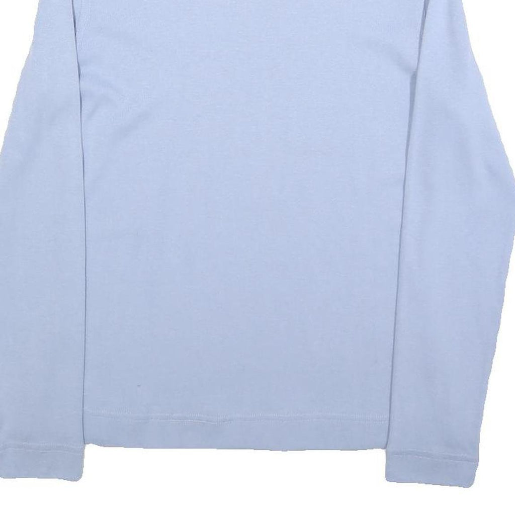 ADIDAS Womens Light Blue Plain Cotton V-Neck Basic Knit Jumper UK 10 Sporty