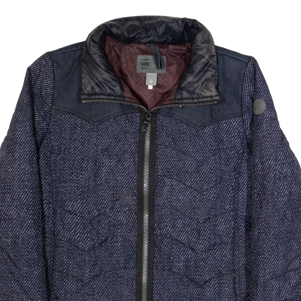 G-STAR Womens Puffer Jacket Blue Spotted M