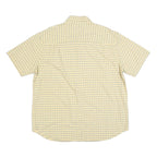 WOOLRICH Mens Yellow & Blue Checked Cotton Shirt XL Summer Casual Short Sleeve