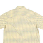 WOOLRICH Mens Yellow & Blue Checked Cotton Shirt XL Summer Casual Short Sleeve
