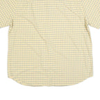 WOOLRICH Mens Yellow & Blue Checked Cotton Shirt XL Summer Casual Short Sleeve