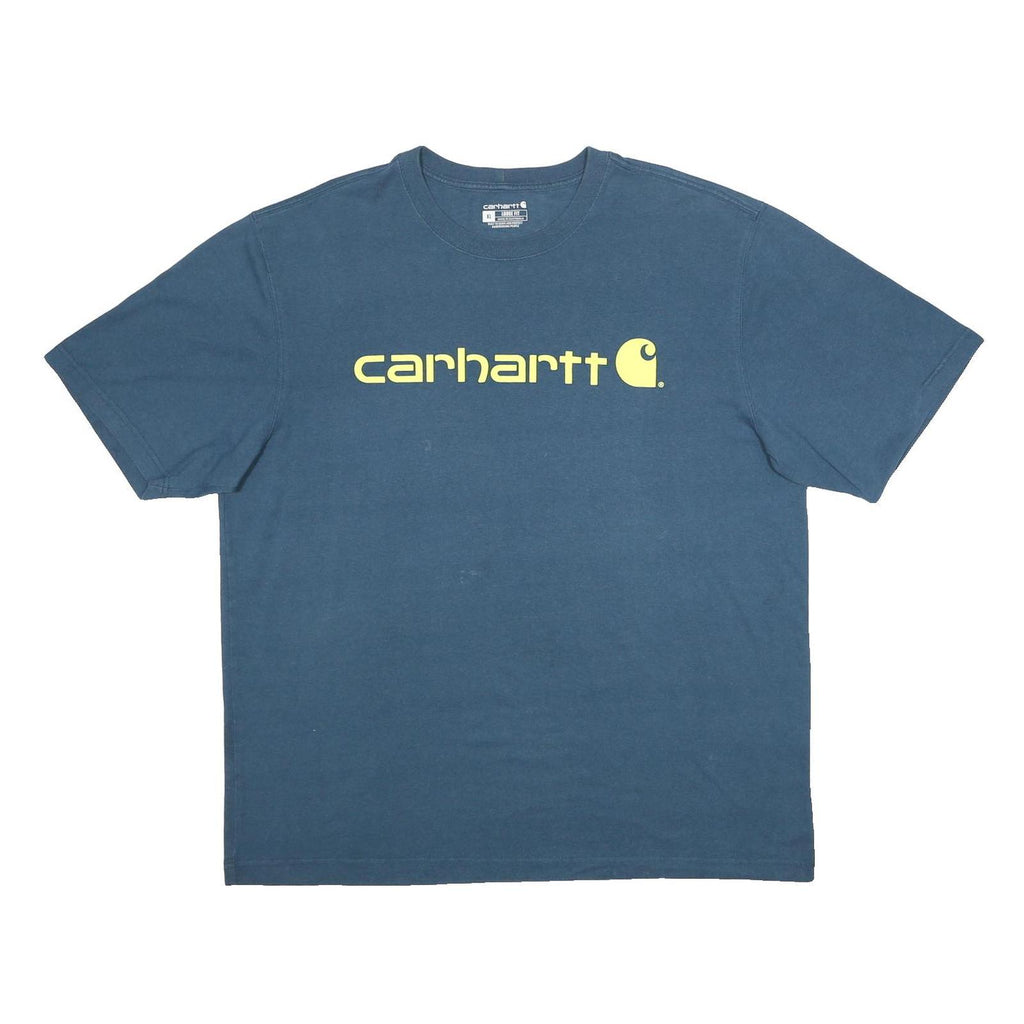 CARHARTT Mens Blue Graphic T-Shirt XL Short Sleeve Crew Neck Casual Wear