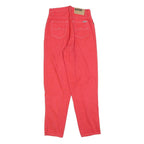 BASIC Womens Regular Fit Red Cotton Blend Denim Jeans W26 L28 Casual Classic