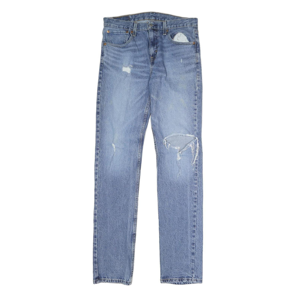 LEVI'S 511 Skinny Mens Jeans Blue Slim Skinny Denim Medium W32 L34 Ripped