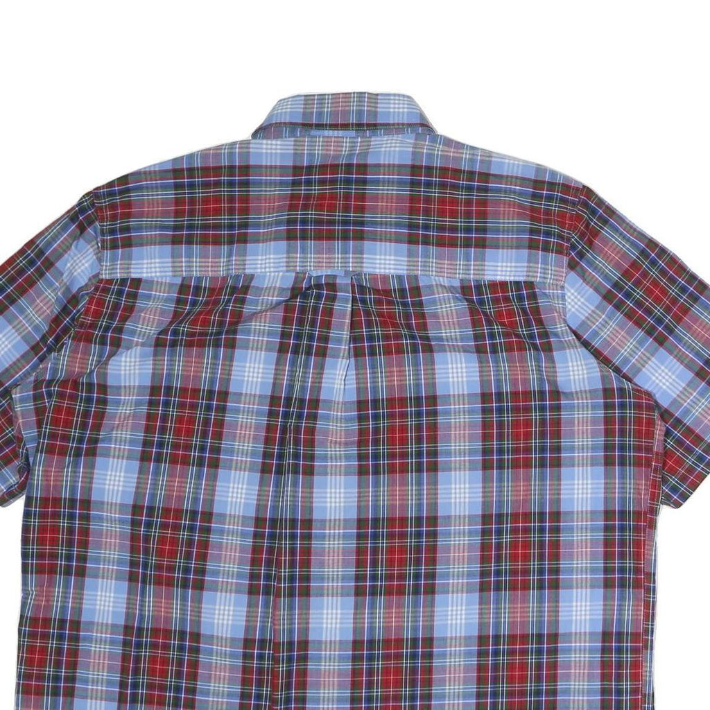 CHAPS Mens Blue & Red Check Shirt XL Button Down Cotton Casual Fashion