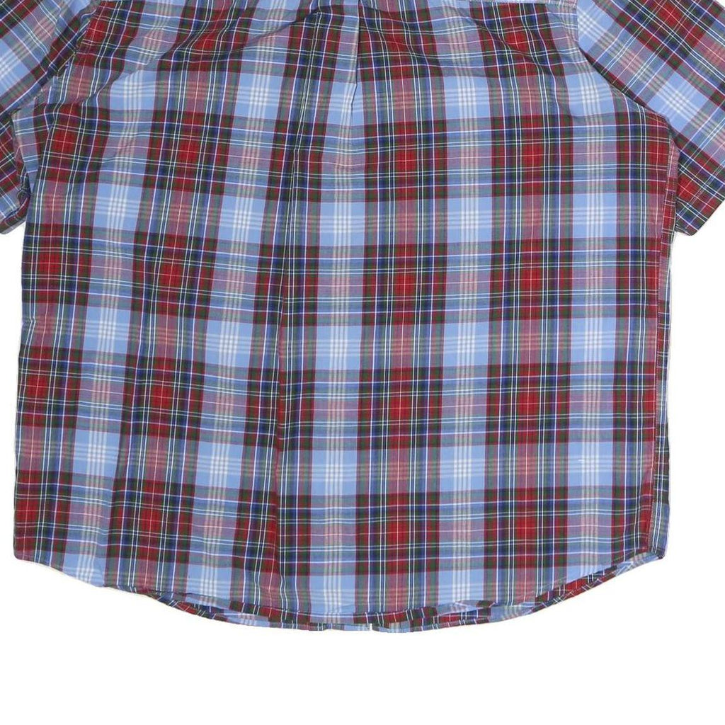 CHAPS Mens Blue & Red Check Shirt XL Button Down Cotton Casual Fashion