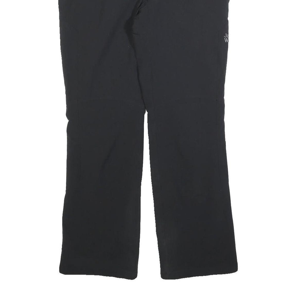 JACK WOLFSKIN Womens Polyester Blend Black Regular Fit Straight Leg Trousers W28