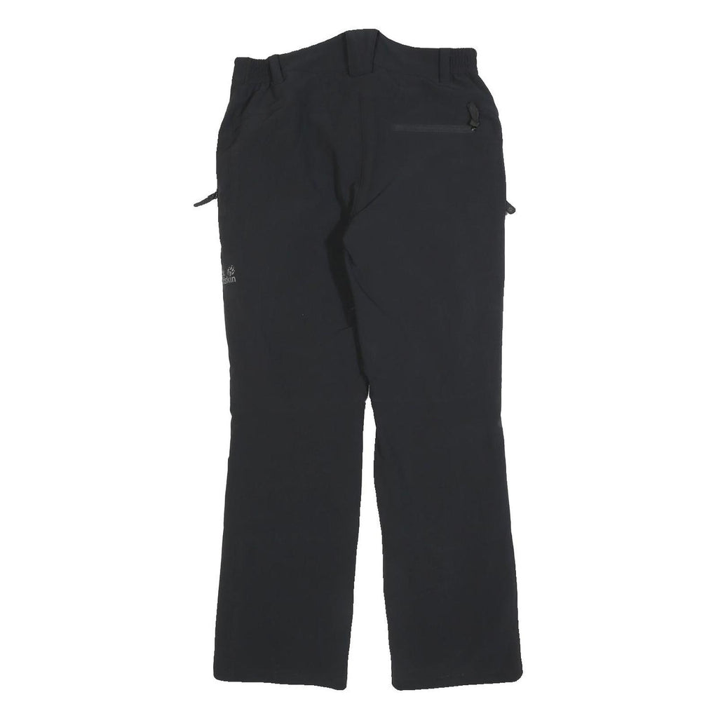 JACK WOLFSKIN Womens Polyester Blend Black Regular Fit Straight Leg Trousers W28
