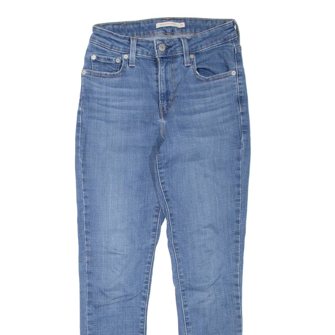 LEVI'S 721 High Rise Womens Jeans Blue Regular Skinny W25 L28