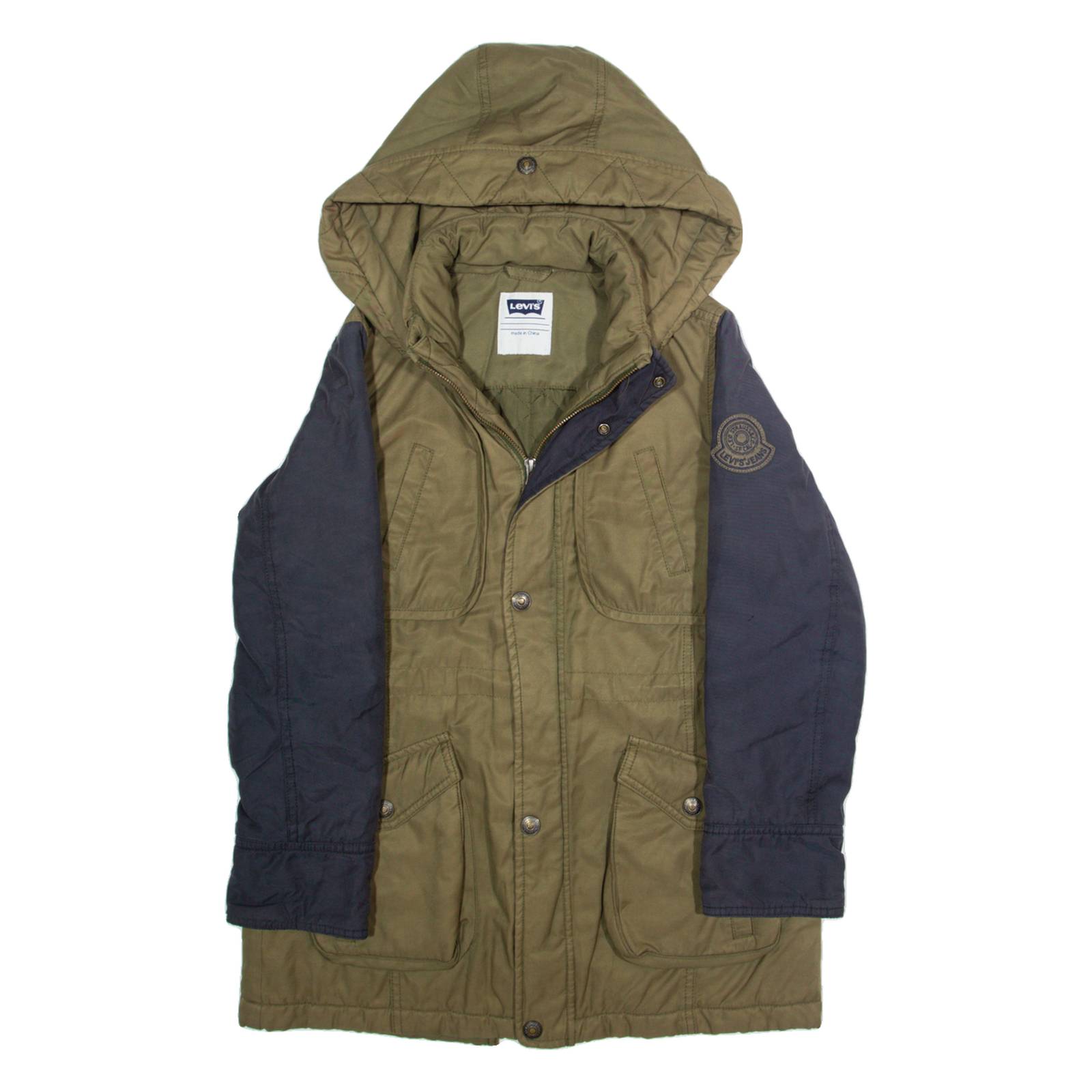 LEVI'S Womens Jacket Green Hooded M